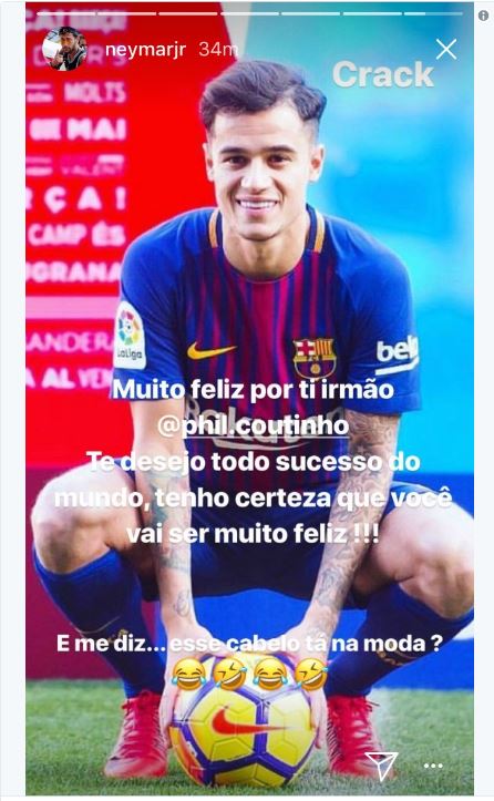 Neymar se moque de Philippe Coutinho  