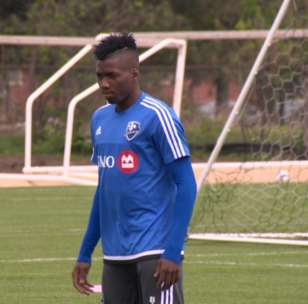 Oyongo Bitolo sur le banc avec l’Impact de Montreal 
