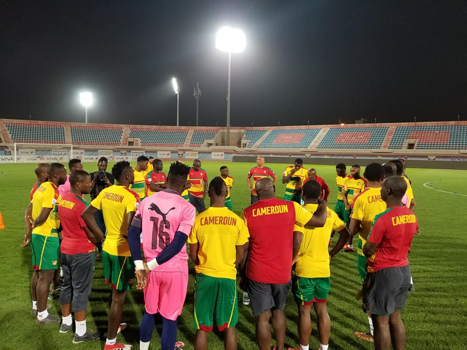 Premier entraînement pour les Lions indomptables à Koweït City Premier entraînement pour les Lions indomptables à Koweït City