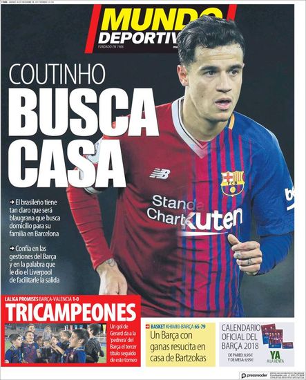 Coutinho cherche une maison à Barcelone Coutinho cherche une maison à Barcelone