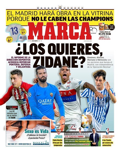 Mercato-Real Madrid : La direction sportive du Real Madrid propose 4 joueurs à Zidane Mercato-Real Madrid : La direction sportive du Real Madrid propose 4 joueurs à Zidane