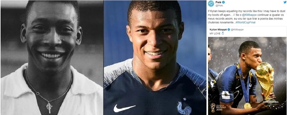 Mondial 2018 : Pelé envoie un message à Kylian Mbappé, après la victoire des Bleus en finale face à la Croatie ! Mondial 2018 : Pelé envoie un message à Kylian Mbappé, après la victoire des Bleus en finale face à la Croatie !