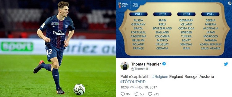 Mondial 2018: Thomas Meunier aimerait affronter le Sénégal !