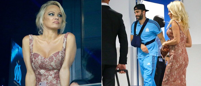Pamela Anderson réconforte Rami, blessé avec l’OM 