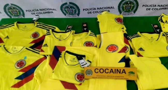 Des maillots de la Colombie imprégnés de cocaïne saisis 