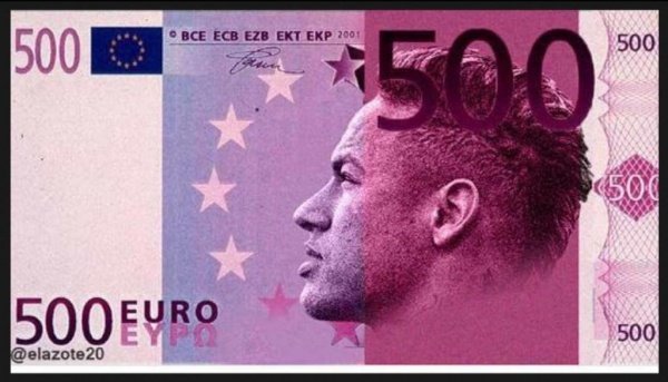 Neymar ciblé par des faux billets de 500 euros
